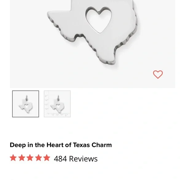 James Avery Texas Charms W/Rope Necklace!! 20” Necklace/Heart Of Texas/Kerrville